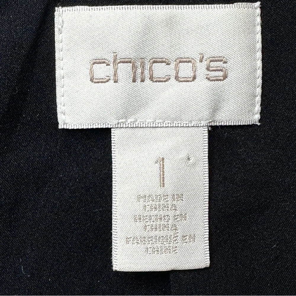 Chico’s Velvet Paisley Blazer 1 M 8/10 Blue - Picture 10 of 12